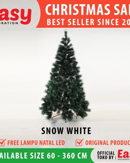 Pohon Natal 12 feet - 360 cm Snow White Pine Easy Decoration