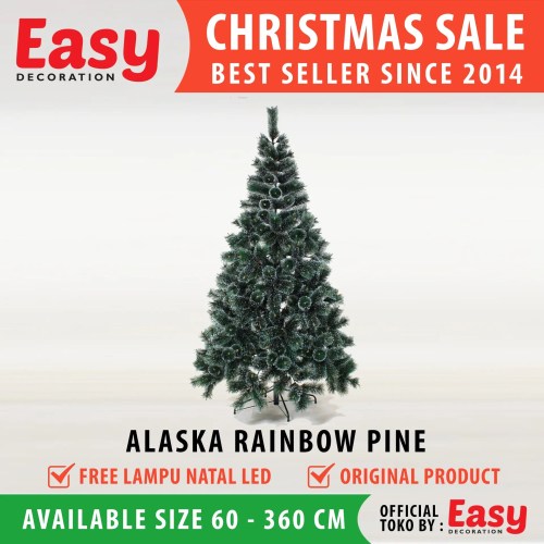 Pohon Natal Alaska Rainbow Pine Ukuran 2 - 12 Feet Christmas Tree