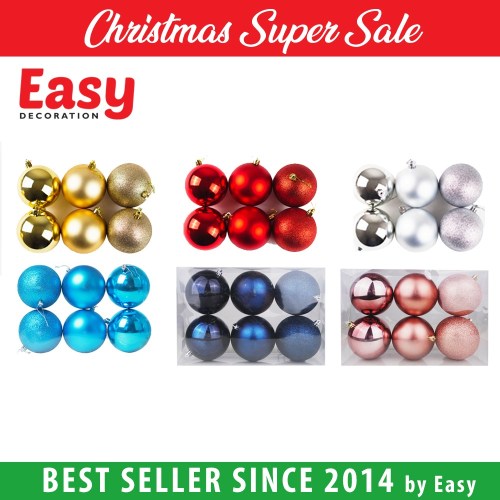 Bola Natal Ukuran 5cm Christmas Decoration Ball 12Pcs/Pack