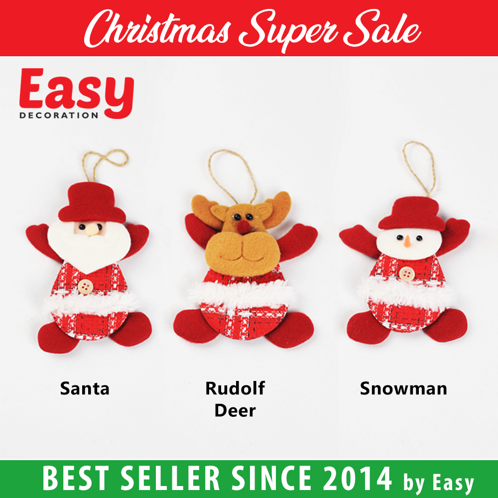 Hiasan Gantungan Pohon Natal Boneka Christmas Doll Easy Decoration
