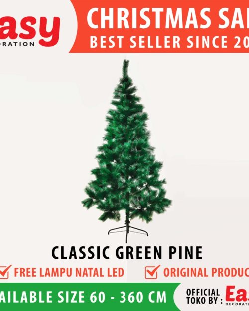 Pohon Natal 6 feet - 180 cm Classic Green Pine Easy Decoration