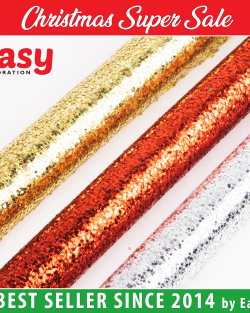 Pita Roll Natal Besar 50 cm Kain Jaring Christmas Easy Decoration