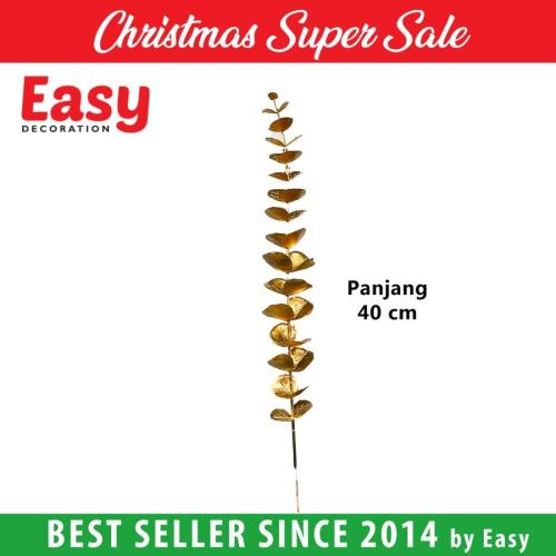 Daun Gold Artificial Dekorasi Emas Golden Daun Dollar Emas Gold Eucalyptus Aesthetic