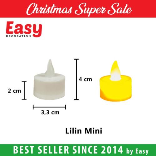 Lilin Led Mini Elektrik Nyala Kuning Berkedip