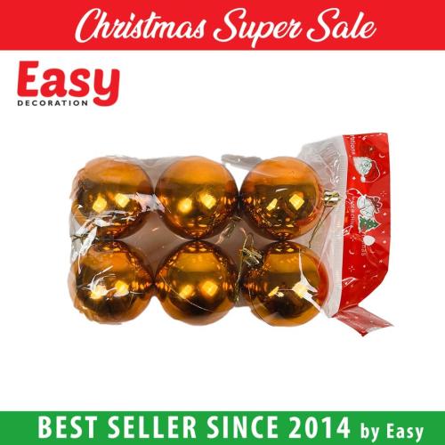 Bola Natal Ukuran 6 Cm Mix Christmas Decoration Ball 12 Pcs / Pack