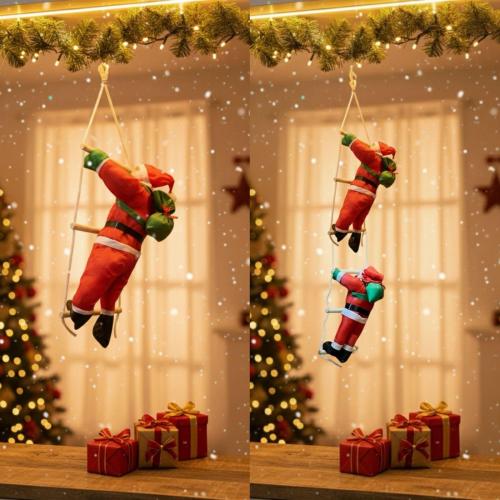 Santa Panjat Tangga Climbing Santa Clause ladder Pendant Merry Christmas