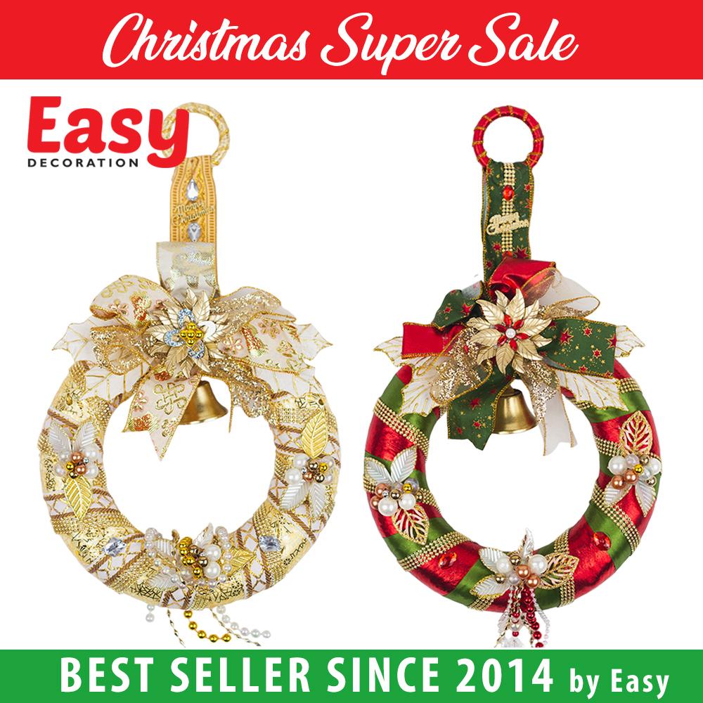 Krans Natal Wreath Lingkaran Donut Mistletoe - D 24cm
